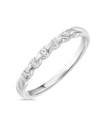 0.12 CT VVS/DF 14k White Gold Diamond Round Lab Grown Diamond Wedding Ba... - €730,67 EUR