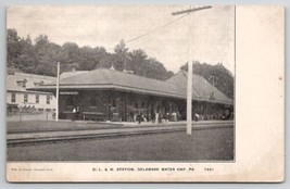 Delaware Water Gap PA D. L. &amp; W. Railroad Station 1909 Postcard U29 - £9.34 GBP