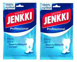 Leaf Jenkki Xylitol Chewing Gum Fresh Mint 4 x 90 g (4 Bags) - £22.52 GBP