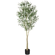 Artificial Olive Tree, 6Ft Fake Olive Plant In Pot, Tall Faux Plant,Potted Faux  - £115.09 GBP