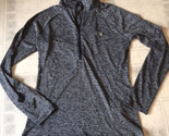 Under Armour Women&#39;s Small Half Zip Pullover Loose Heat Gear Black gray - $25.80