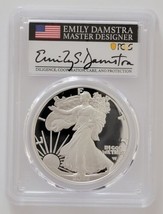 2022-(S) Proof Silver Eagle PCGS PR70 DCAM Advance Release Emily Damstra Signed  - £477.74 GBP