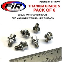 Titanium Suzuki Rmz 250 450 07-21 Fork Cover Plastics Bolts Kit PK6 - £16.92 GBP