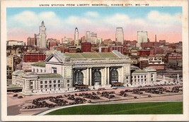 Union Station from Liberty Memorial Kansas City MO Postcard PC503 - £3.94 GBP