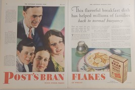 1930 Print Ad Post&#39;s Bran Flakes Wheat Cereal Postum Co. Battle Creek,Michigan - £16.65 GBP