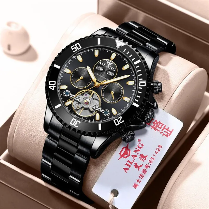 Skeleton  Mechanical Watch Automatic  Men Tourbillon Sport Clock Casual Busins P - £56.74 GBP
