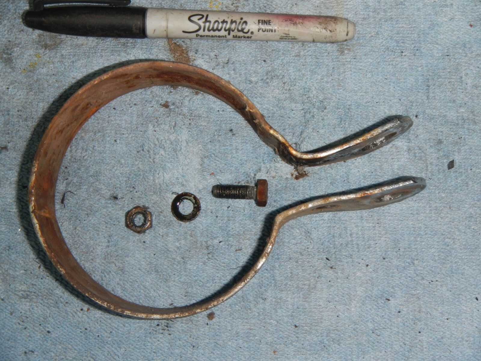 Exhaust pipe header muffler bracket 1973 1974 Harley Davidson AMF 350 SS... - $20.78