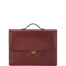 Cartier Must Line Leather Briefcase Women Brown One Size - $452.20