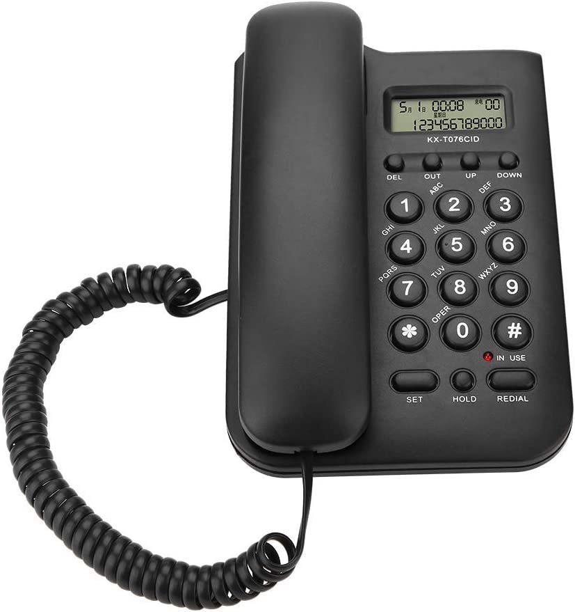 Corded Phone With Caller Id Display, Wired Retro Classical, Redial Function - $32.99