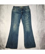 Abercrombie &amp; Fitch Jeans Womens Size 10R Bootcut Distressed Blue Denim ... - $66.72 CAD