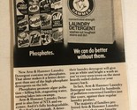 1971 Arm &amp; Hammer Laundry Detergent Vintage Print Ad Advertisement 1970s... - $6.92