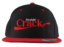 Dissizit Straight Crack Yupoong Wool Blend O/S Cap Black Red Embroidered Hat NWT - £11.75 GBP