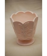 Napco Shell Pink Milk Glass Pedestal Planter Grape Vine #2250 Vintage MCM - £20.96 GBP