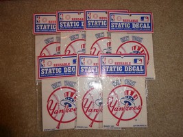 Lot of 7 Vintage 1987 J&amp;P New York Yankees MLB Reusable Static Decals NIP - $45.54