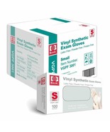 Basic Medical Clear Vinyl Exam Gloves Powder-Free, Small - 100 Per Box - $265.56 MXN