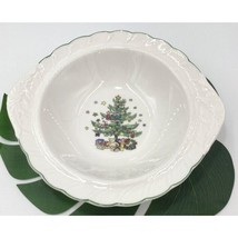 Vtg Nikko Happy Holidays Vegatable Bowl 11&quot; Christmas Tree Fast Shipping - £17.01 GBP