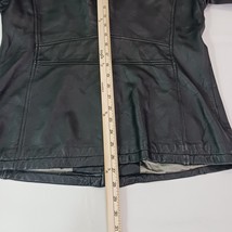 R&O Reilly Olmes Leather Jacket Women's Large Zip Front Black Quilted Lining image 7