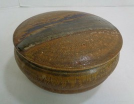 Studio Art Pottery Signed Reid Covered Interior Glazed Brown - $26.14