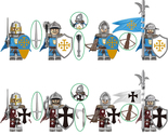 8Pcs Medieval Knights of Jerusalem and Tripoli Minifigures with the War ... - £18.31 GBP+
