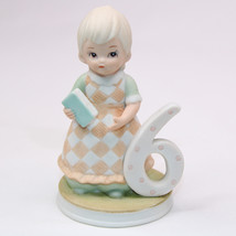 Lefton Christopher Collection Birthday Girl Age 6 Figurine Vintage 1982 ... - $9.74