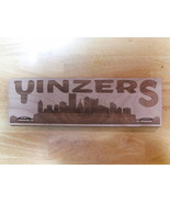 Wood Sign Plaque  YINZERS Pittsburgh Skyline - YINZ Dilly - Steel City Burgh Bar - $27.50
