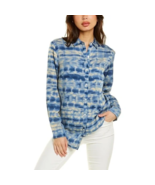 J.McLaughlin Lois Tencel Shirt Tie Dye Lux Long Sleeve Blouse Button, Si... - $783.16 MXN