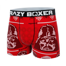 Crazy Boxers Star Wars Darth Vader Holiday Sweater Boxer Briefs Red - £12.85 GBP