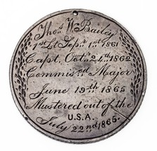 Civil War Bespoke Silver 8R ID Disk for Thomas W. Bailey 1st MO Engineer - $17,820.00