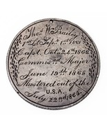Civil War Bespoke Silver 8R ID Disk for Thomas W. Bailey 1st MO Engineer - £14,017.73 GBP