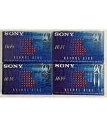 Lot of 4 SONY HiFi 90 Normal Bias Blank Audio Cassette Tape C-90HFB - Ne... - £19.84 GBP
