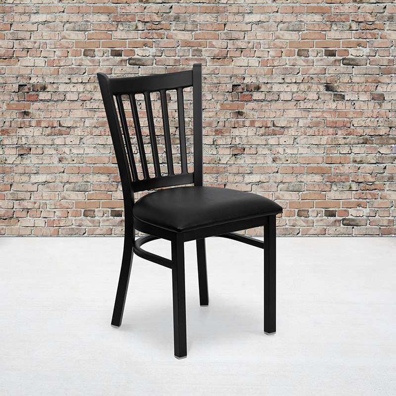 Black Vert Chair-Black Seat XU-DG-6Q2B-VRT-BLKV-GG