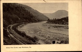 1910 Along Pine Creek Near Wellsboro Pennsylvania Rppc Antique Postcard BK63 - $12.87