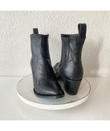 Lane CHELSEA Womens Cowboy Bootie 9 Western Black Cowgirl Short Ankle Boots - $222.75