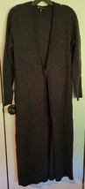 Womens S Carre Noir Charcoal Gray almost Black Single Button Cardigan Sw... - $18.81