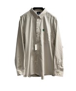 Stafford Shirt Men XXLXT Brown Striped Button Down Coolmax Office Career... - €27,16 EUR