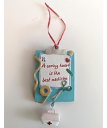 Doctor Nurse Medical Chart Resin Christmas Ornament NWT Gift for MD RN - $10.88