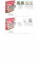 2 FDC USA 1995 AUTO TAIL FIN FLAUNTED CARS IN THE &#39;50s EXTREME STREAMLIN... - £7.75 GBP