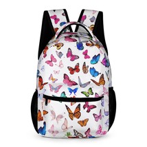 Mondxflaur Colorful Butterfly Backpacks for School Kids Teen Lightweight 16.2in - £27.96 GBP