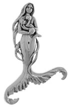 Jewelry Trends Sterling Silver Mermaid Mother with Baby Pendant - £41.40 GBP