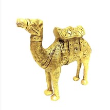 Camel Statue in Golden Antique Vastu Remedy Brass 5 inch - £53.28 GBP