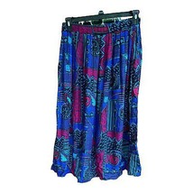 Vtg Tumbleweeds Women&#39;s Medium Pull-on Rayon Colorful A-Line Skirt w/poc... - £21.67 GBP