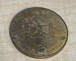 Vintage Tower Bridge Challenge Coin Medal Travel Souvenir KG JD - £15.81 GBP