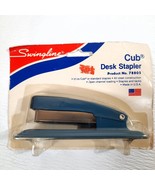 NEW Vintage Swingline Cub Desk Stapler BLUE 78805 mini MADE USA metal steel - $40.00