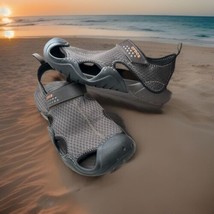 Crocs SwiftWater Mesh Fisherman Deck Sandals Shoes Men&#39;s 9 Brown Espress... - $29.95