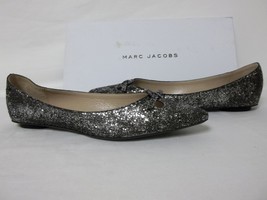 Marc Jacobs Size EU 36 US 6 M MJ21093 Silver Leather Flats New Womens Sh... - £313.03 GBP