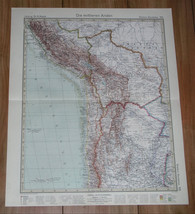 1928 Original Vintage Map Of Peru Chile And Bolivia Andes South America - £15.14 GBP