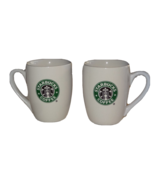 Starbucks MERMAID 2-sided Lot 2x SIREN Mug Cup 2007 10.2 Oz White Cerami... - $14.24