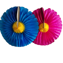 Giant Crepe Paper Flowers Tissue Fold Out 27 Inch Daisy Party Decorations Set - £19.77 GBP