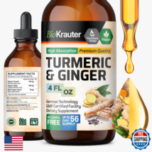 BIO KRAUTER® Turmeric &amp; Ginger Liquid Supplement - Vegan Joint &amp; Digesti... - $37.80