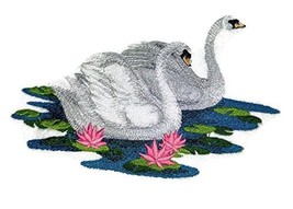 Nature Weaved in Threads, Amazing Birds Kingdom [Swimming Swan Pair ] [Custom an - $21.87